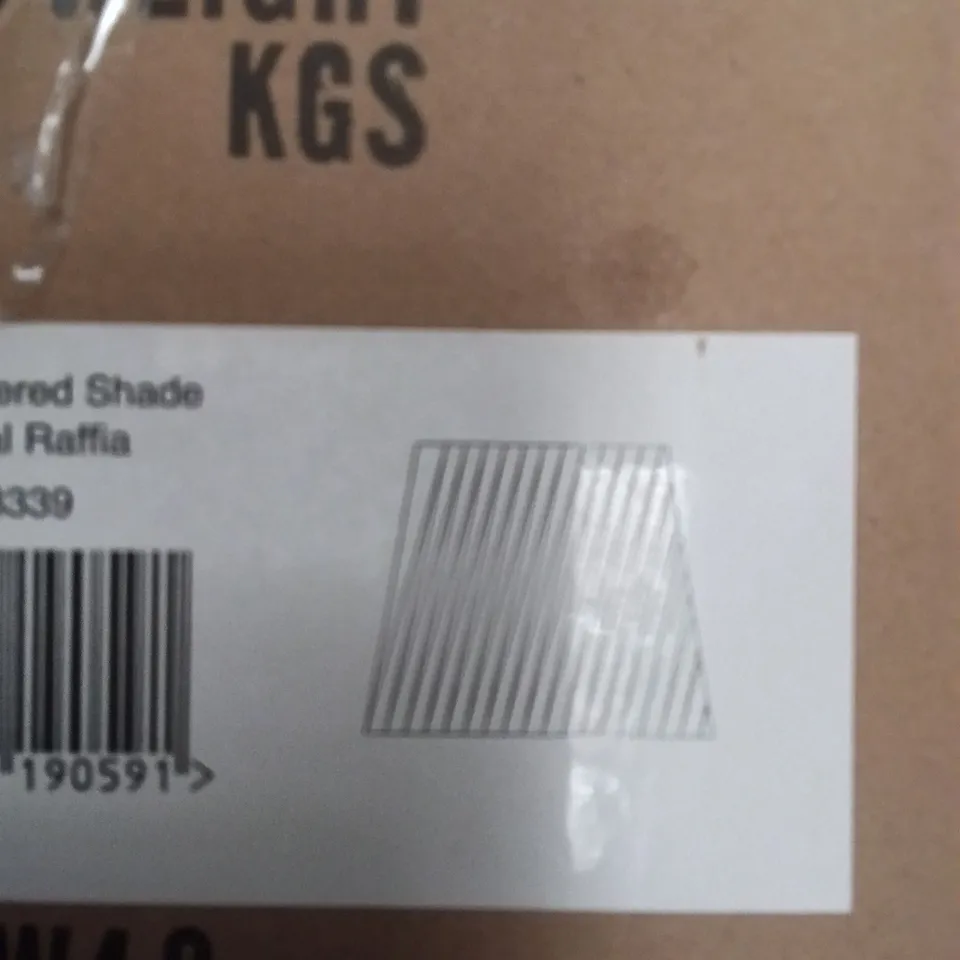 BOXED 18CM TAPERED SHADE - NATURAL RAFFIA