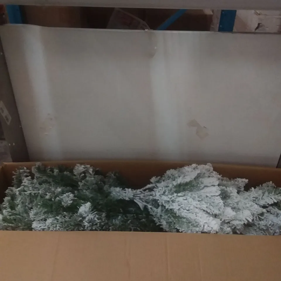 BOXED 7FT FLOCKED EMPEROR TREE - COLLECTION ONLY RRP £139.99