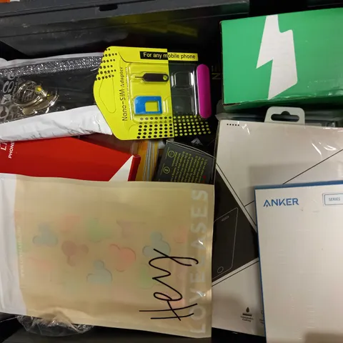 LOT OF APPROXIMATELY 20 PHONE ACCESSORIES, TO INCLUDE CASES, SCREEN PROTECTORS, ETC
