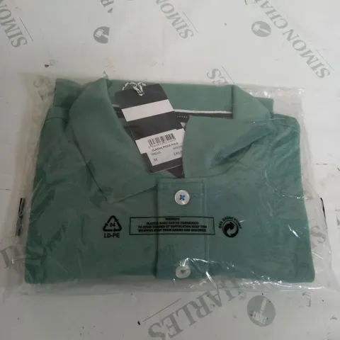 CREW CLOTHING COMPANY GREEN POLO SIZE M