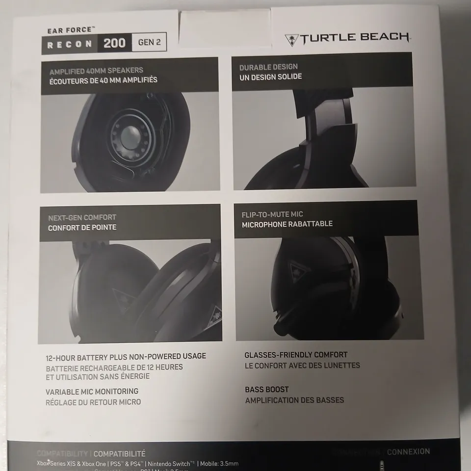 FOUR BRAND NEW TURTLE BEACH RECON 200 GEN 2 WIRED GAMING HEADSET – MULTIPLATFORM (BOXED)