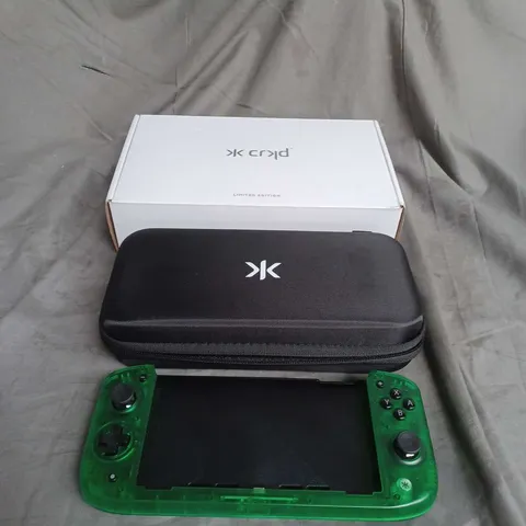 BOXED CRKD NITRO DECK SHELL IN TRANSLUCENT GREEN WITH CARRY CASE