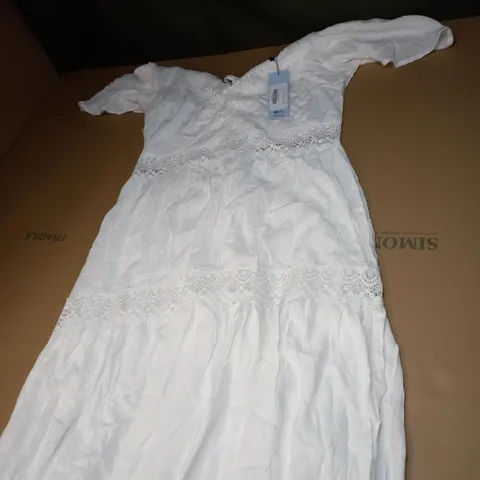 WOMENS BLUE VANILLA ANGEL SLEEVE DRESS SIZE 14