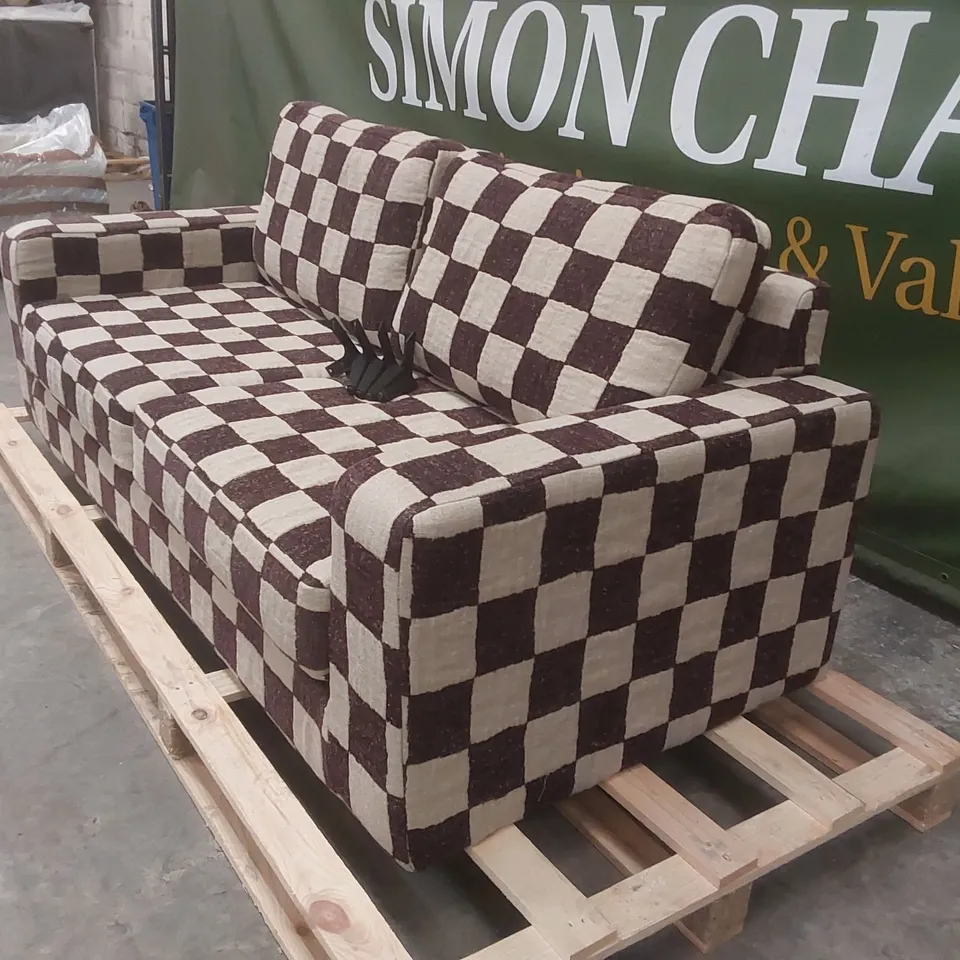 QUALITY DESIGNER FABRIC UPHOLSTERED 3 SEATER SOFA