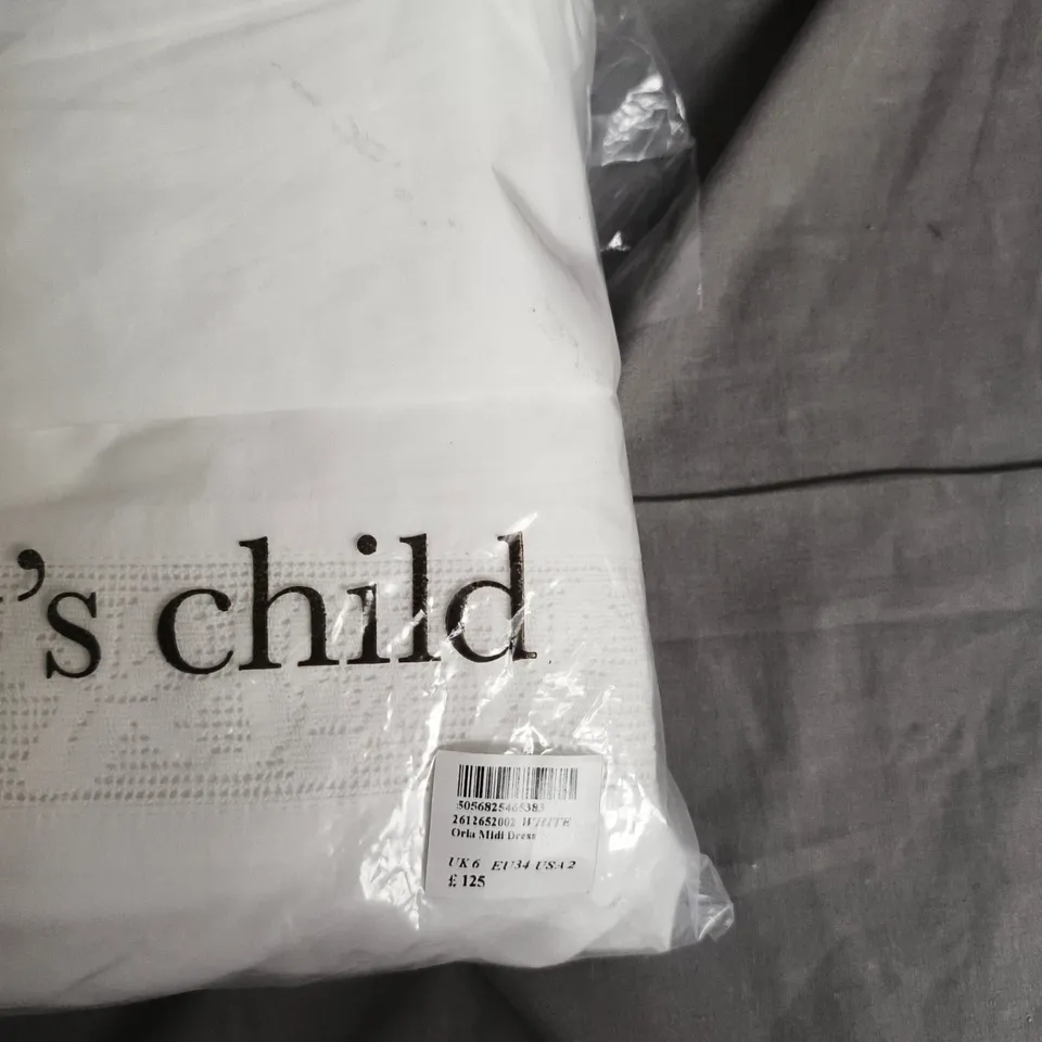 NOBODY'S CHILD WOMEN'S WHITE ORLA MIDI DRESS - UK 6