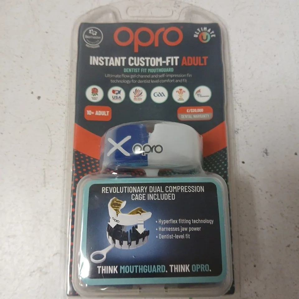 OPRO INSTANT CUSTOM-FIT ADULT MOUTHGUARD – BOXED