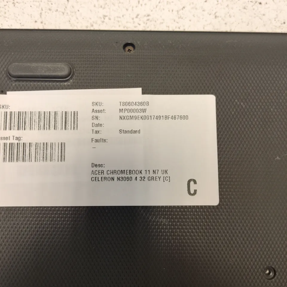 ACER CHROMEBOOK 11 N7 UK GREY – CELERON N3060, 4GB RAM, 32GB EMMC