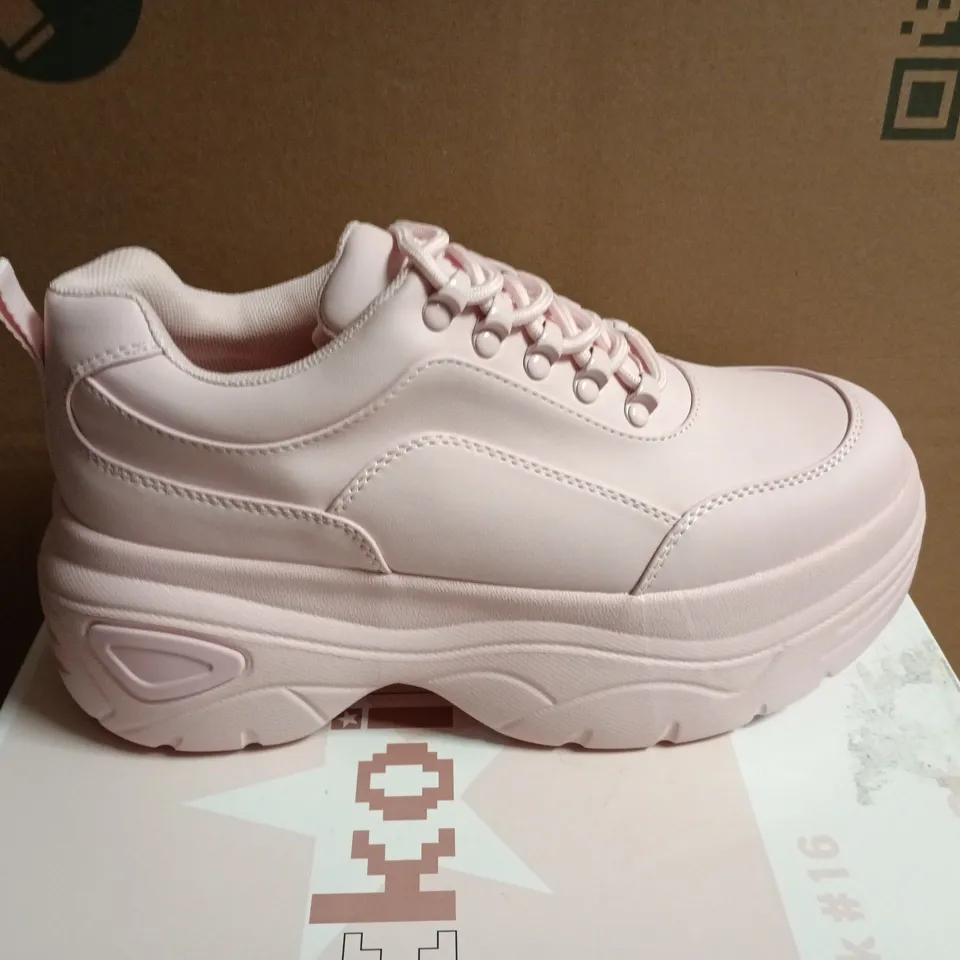 BOXED KOI JENNI STRIKER PINK CHUNKY BUBBLE TRAINERS – UK 6
