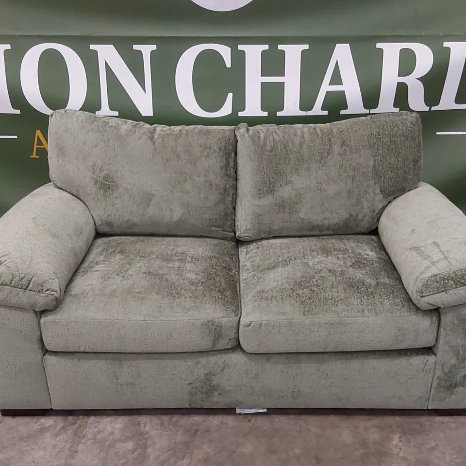 SALERNO STANDARD 2 SEATER FABRIC SOFA - GREEN RRP £579