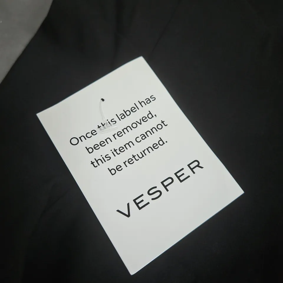 VESPER BLACK SLEEVELESS DRESS WITH CRISS-CROSS BACK -SIZE UNSPECIFIED 