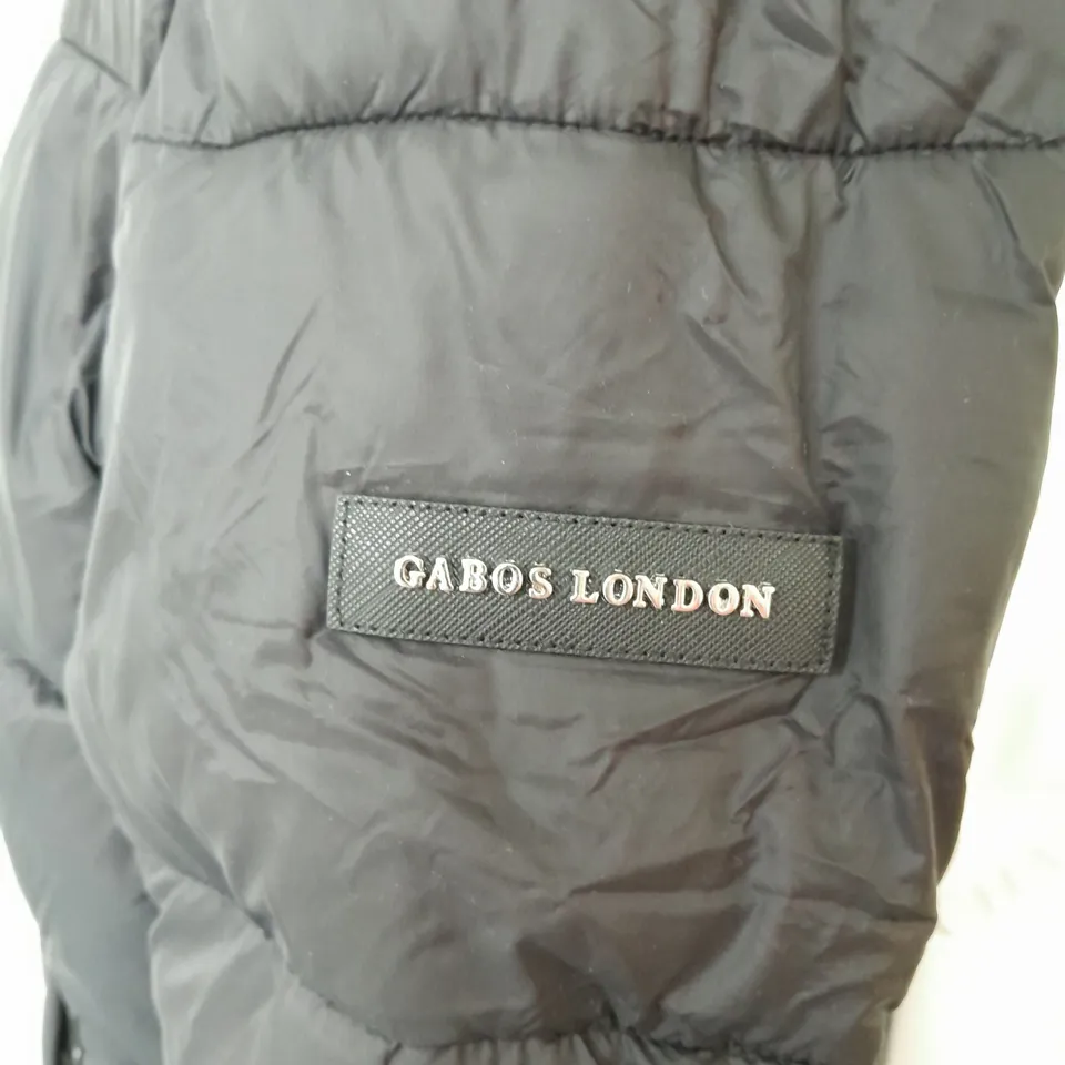 GABES LONDON HOODED PUFFED JACKET IN BLACK SIZE XS