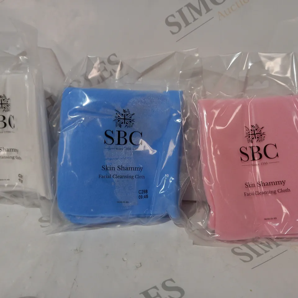 BOXED SBC SET OF 3 SKIN SHAMMY FACIAL CLEANSING CLOTHS