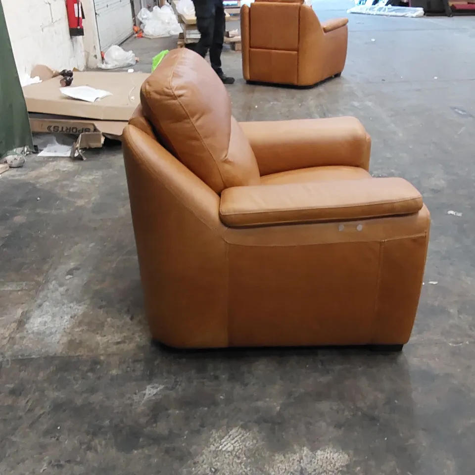 QUALITY ITALIAN DESIGNER PARMA NEW ELECTRIC RECLINER CHAIR BROWN LEATHER