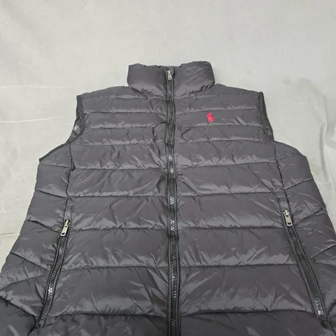 RALPH LAUREN POLO QUILTED PUFFER GILETβ DARK GREY - SIZE M