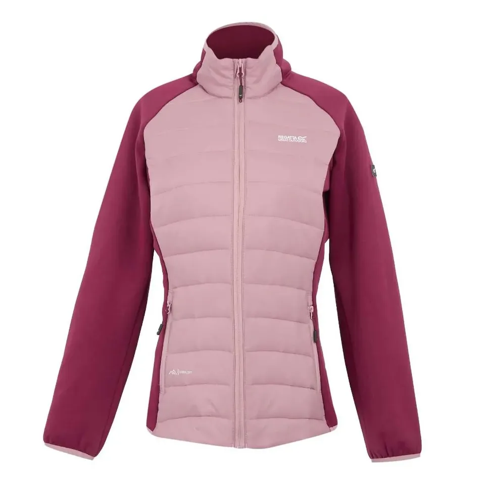 BRAND NEW REGATTA WOMENS CLUMBER V HYBRID JACKET IN LILAS/BEAUJOLAIS SIZE UK 16