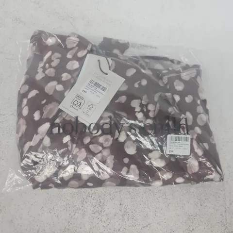 BAGGED NOBODY'S CHILD ZAHARA MIDAXI DRESS IN CELINE NON-PRINT BROWN SIZE UK 10