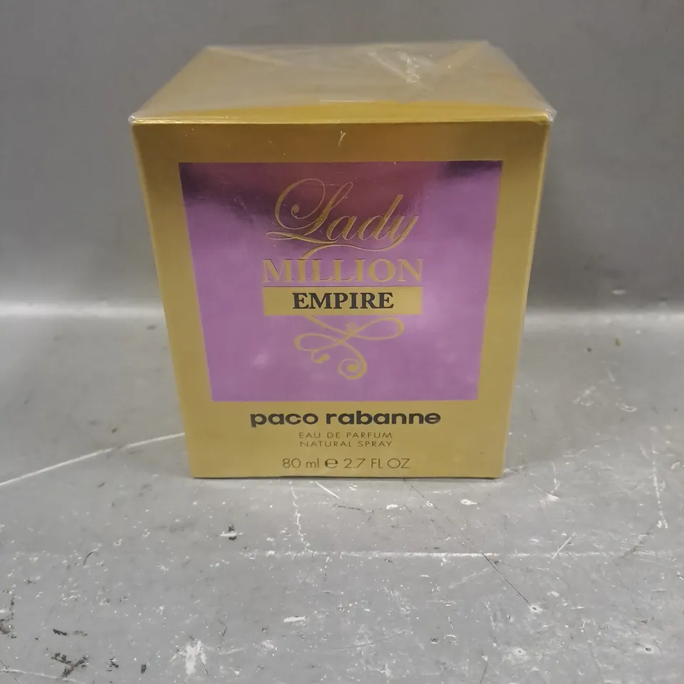 BOXED AND SEALED LADY MILLION EMPIRE PACO RABANNE EAU DE PARFUM 80ML