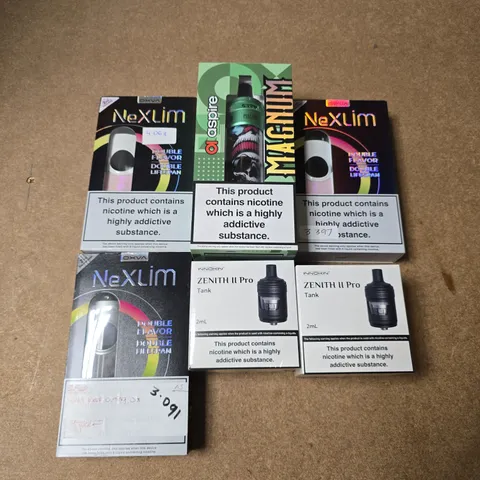 APPROXIMATELY 15 ASSORTED E-CIGARETTE PRODUCTS TO INCLUDE - OXVA, ASPIRE, INNOKIN ETC