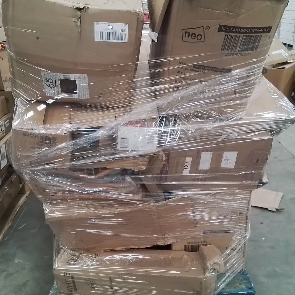 PALLET OF ASSORTED HOUSEHOLD GOODS TO INCLUDE;BBQ GRILL,AIR COOLER,CLOTHES HANGER