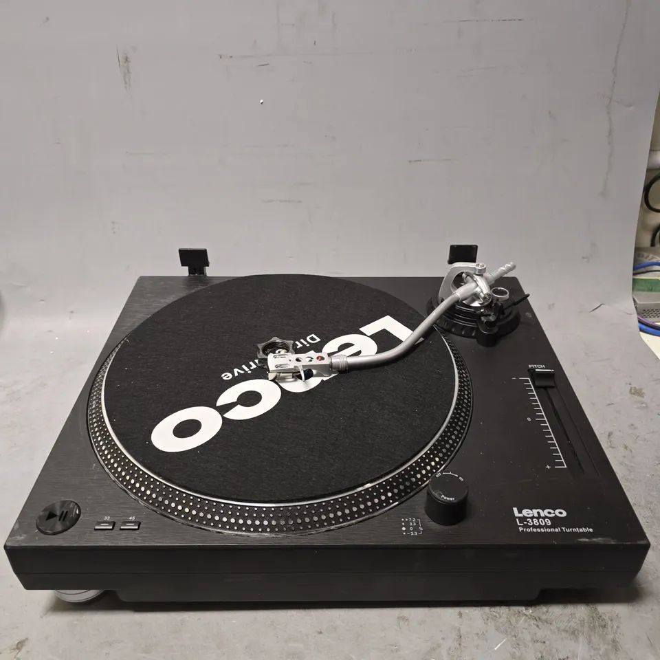 BOXED LENCO L-3809BK DIRECT DRIVE TURNTABLE 