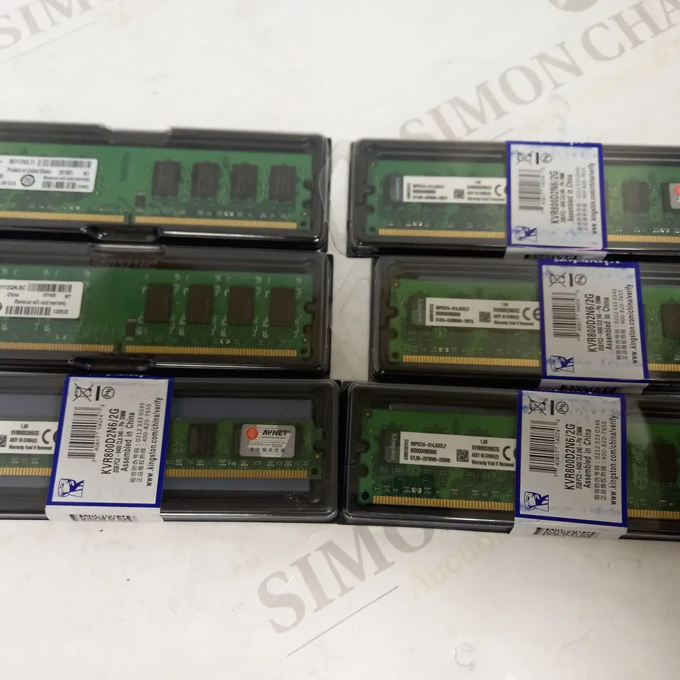 LOT OF 6 X 2GB RAM