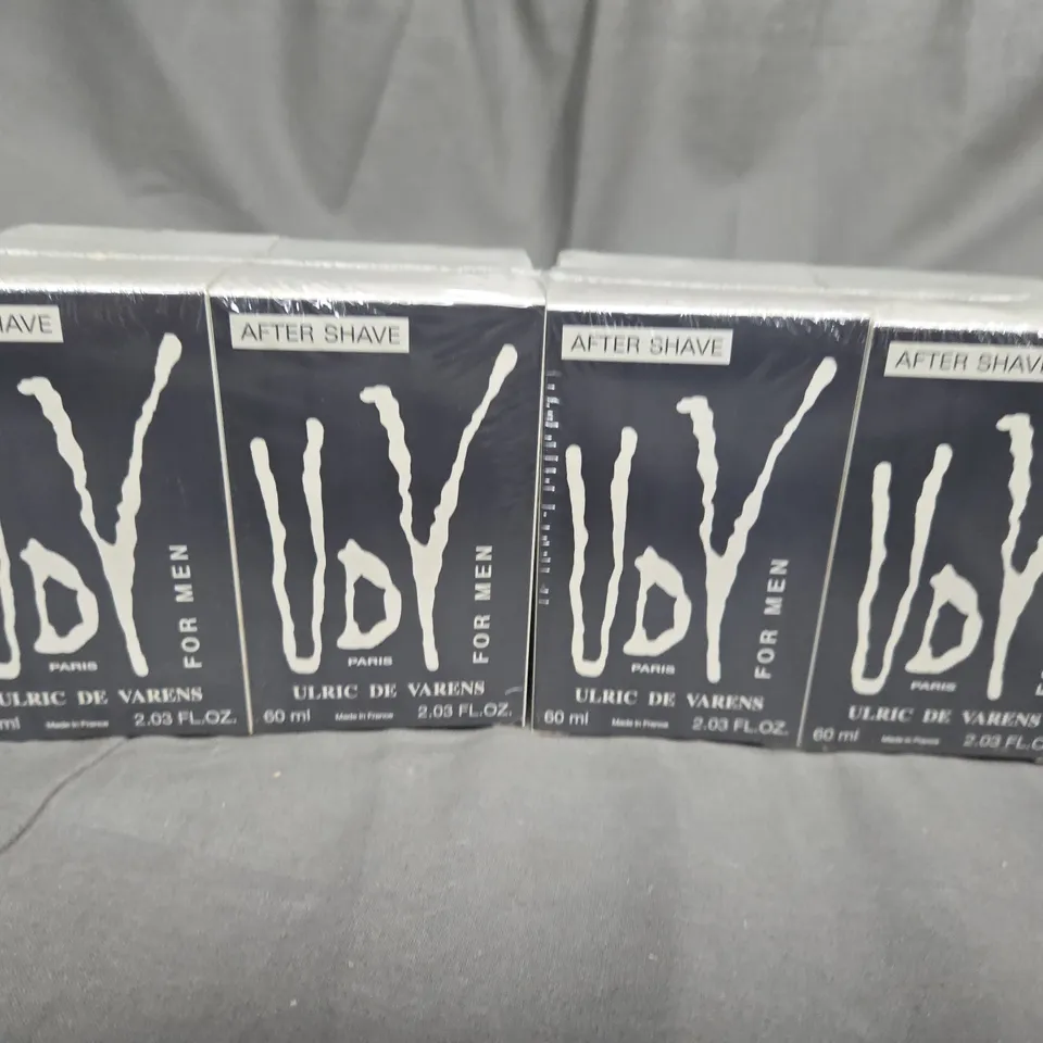 BOX OF APPROXIMATELY 40 X 60ML ULRIC DE VARENS FOR MEN AFTERSHAVE - COLLECTION ONLY 