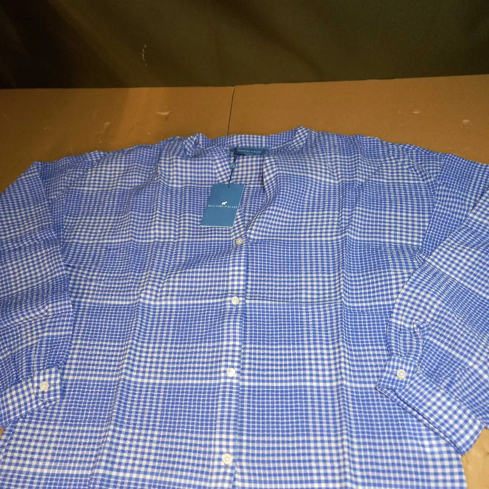 BODIEVE COBALT CHEQUERED SHIRT SIZE S