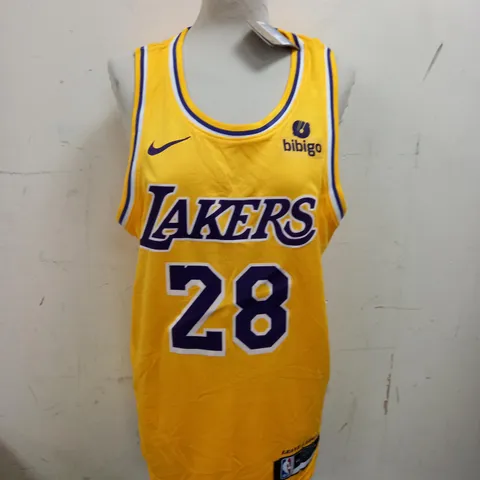 LA LAKERS MEDIUM JERSEY - YELLOW/PURPLE - HACHIMURA 28