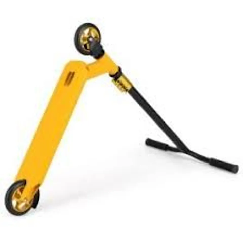 BOXED YELLOW STUNT SCOOTER FOR KIDS