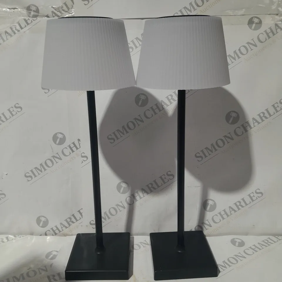 SFIXX SET OF 2 INDOOR OUTDOOR TOUCH TABLE LIGHTS BLACK