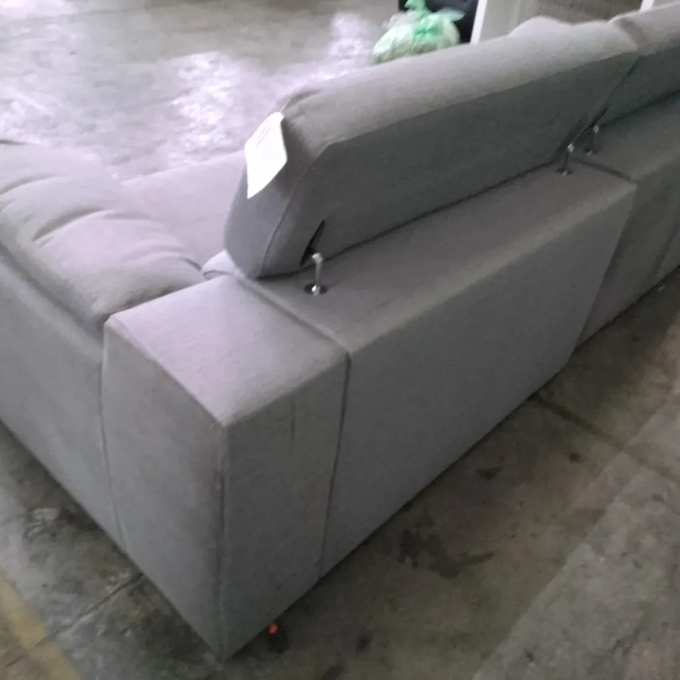 QUALITY DESIGNER 2PCS 4 SEATER SOFA - GREY FABRIC 