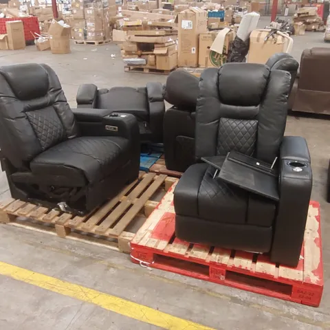 4x DESIGNER FAUX LEATHER ELECTRIC ARMCHAIR PARTS (4 PALLETS)