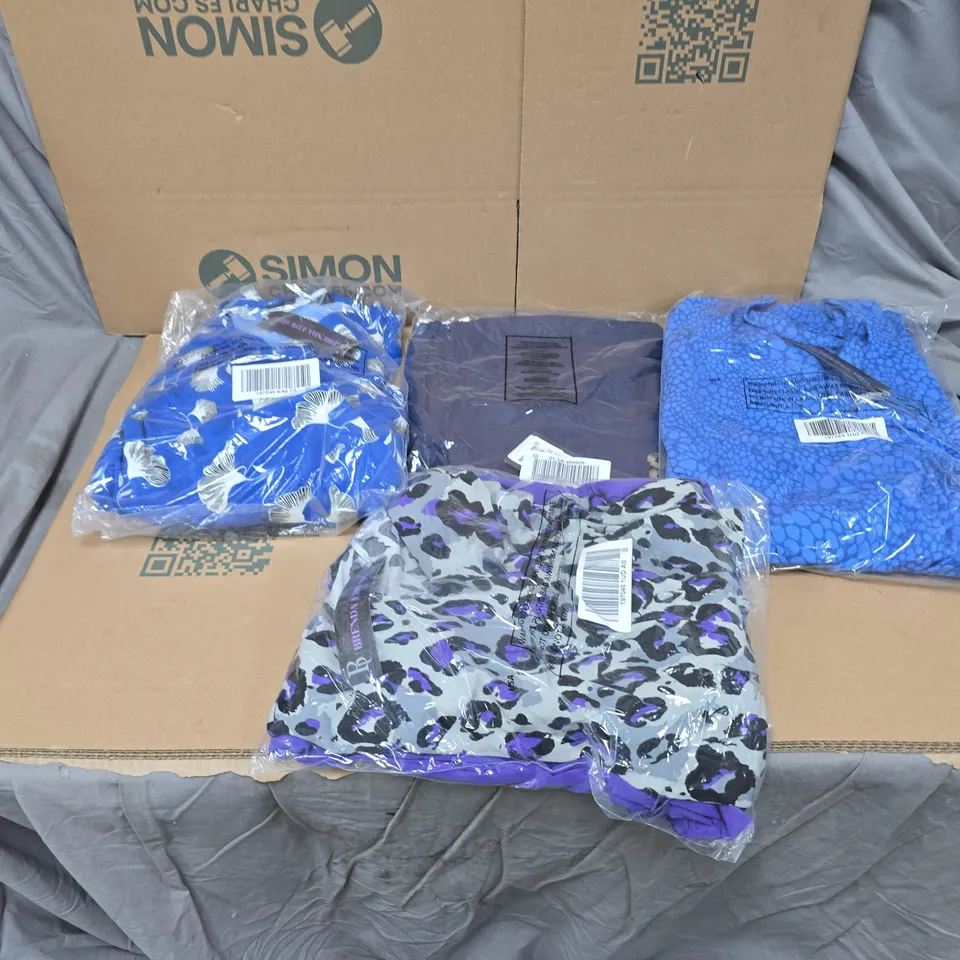 BOX OF APPROXIMATELY 50 ASSORTED CLOTHING (IN BAGS AND TAGS ON) TO INCLUDE: IZABEL LONDON, BRENDA EDWARDS