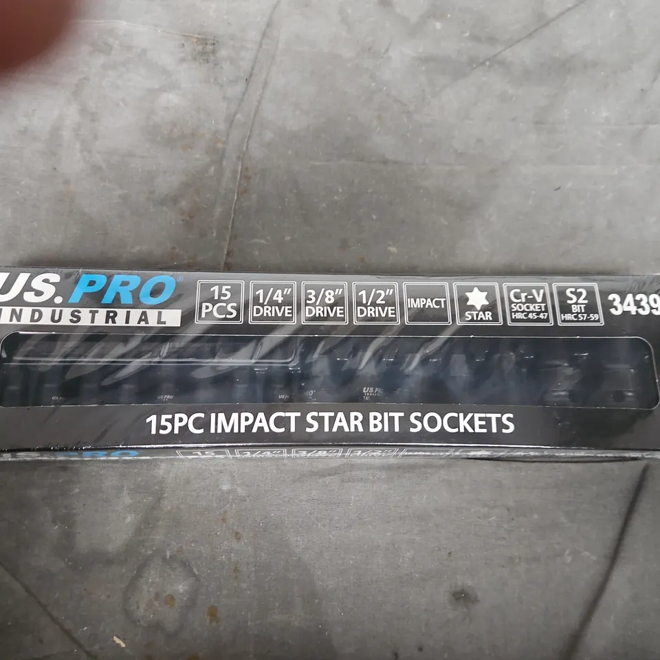 US PRO Industrial 15pc Impact Star Bit Sockets Set