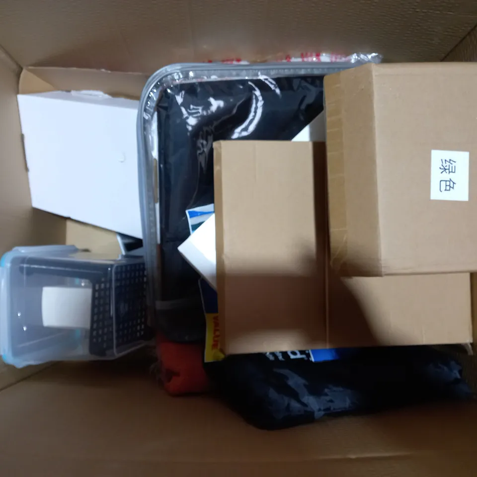 LOT OF ASSORTED ITEMS TO INCLUDE - TABLET CASE - RED ROPE - SMALL BIN- PILLOW CASES 