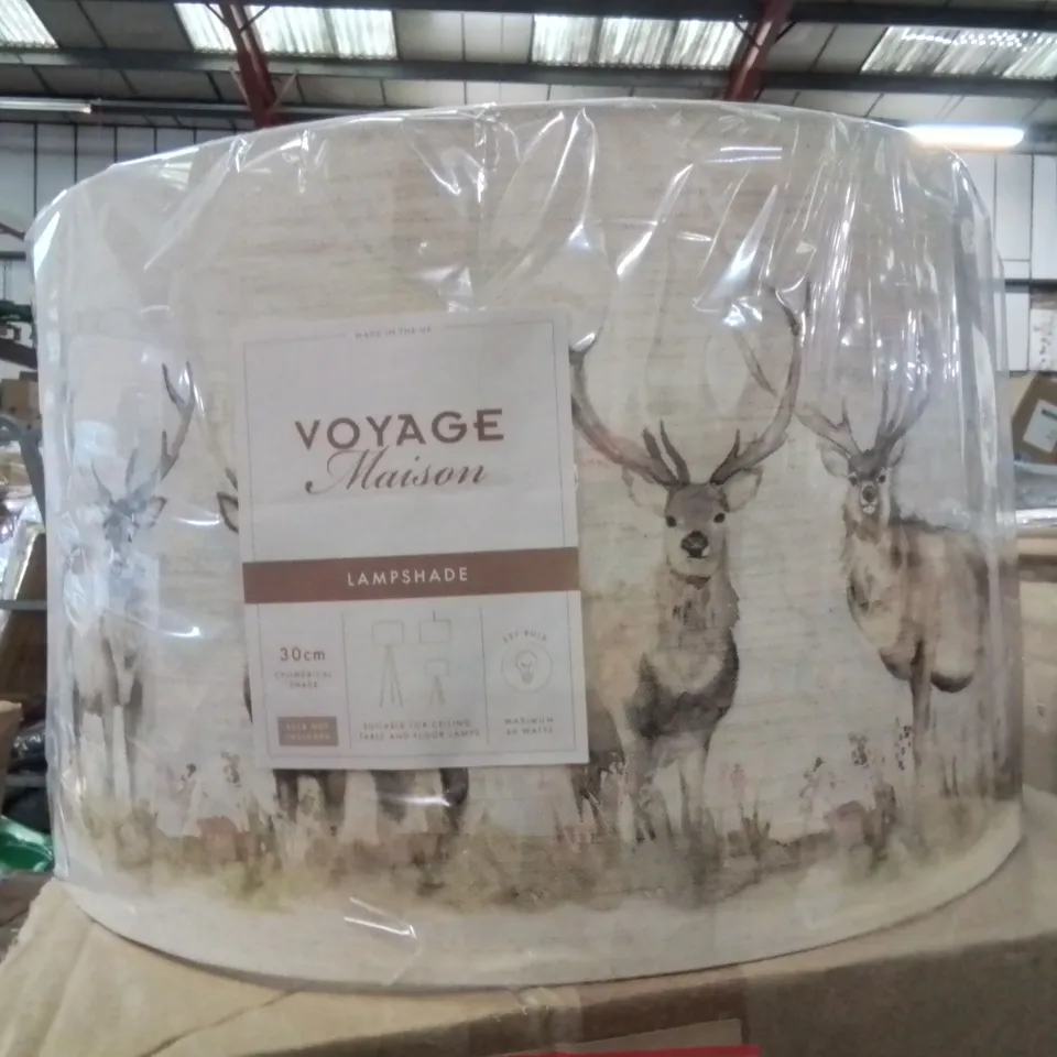 BOXED MOORLAND STAG 30CM DRUM LAMP SHADE 