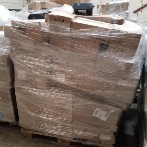 PALLET CONTAINING ASSORTED PRODUCTS INCLUDING PLASTIC DEEP FAT FRYER, RAIN GUARDS, BATHTUB SEAT PLATE & KITCHEN RACK