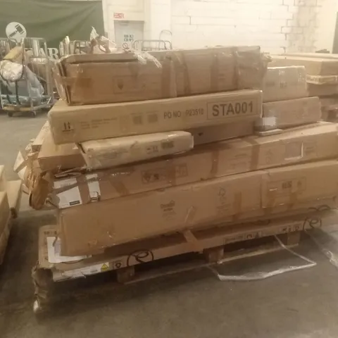 PALLET OF ASSORTED INCOMPLETE DESIGNER FURNITURE PARTS AND PIECES