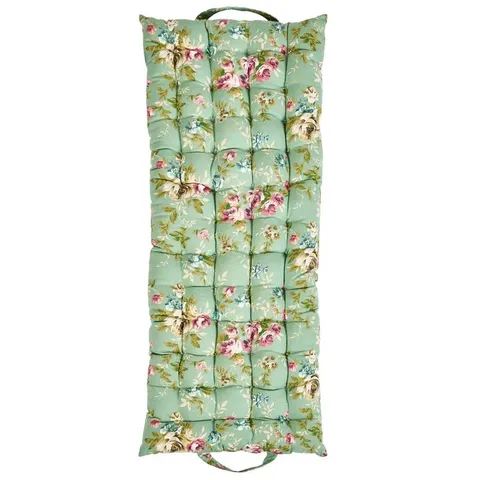 Sage Green Floral Outdoor Garnde Bench Seat Pad