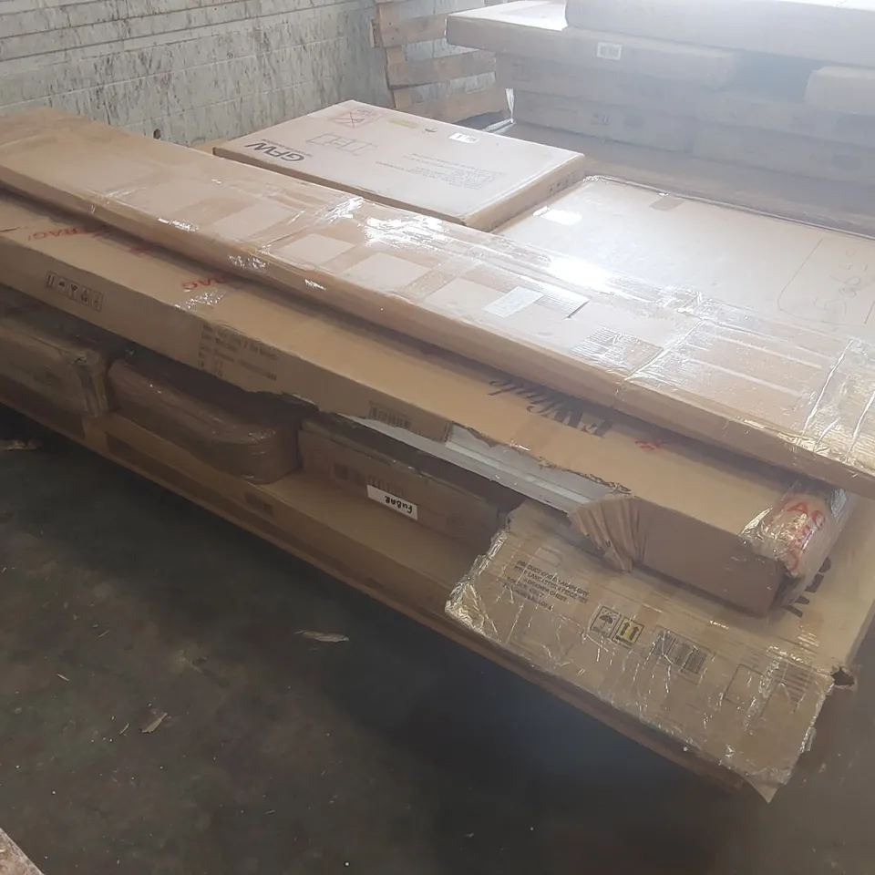 PALLET OF ASSORTED DESIGNER FURNITURE PARTS