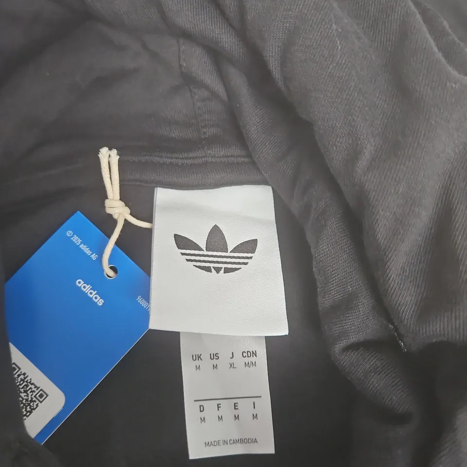 ADIDAS SANTIAGO HD HOODIE – BLACK WITH GREY PANEL, UK M