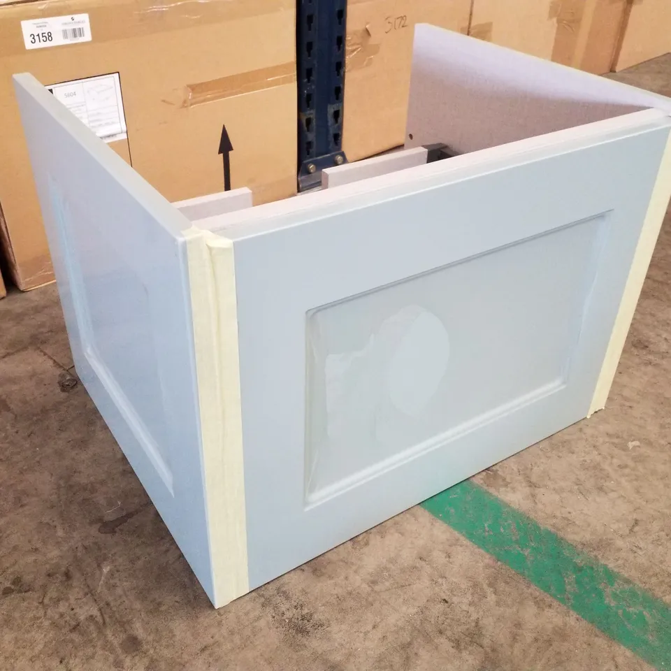 BRAND NEW BOXED CALYPSO CHELSWORTH WALL HUNG VANITY UNIT- AQUA MIST - 585×448×413MM