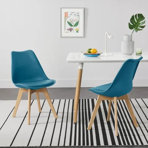 BOXED PAIR FABRIC UPHOLSTERED SIDE CHAIRS