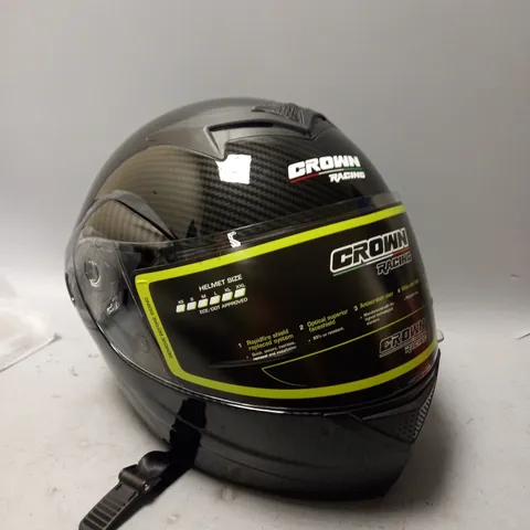 CROWN RACING HELMET IN BLACK SIZE XL