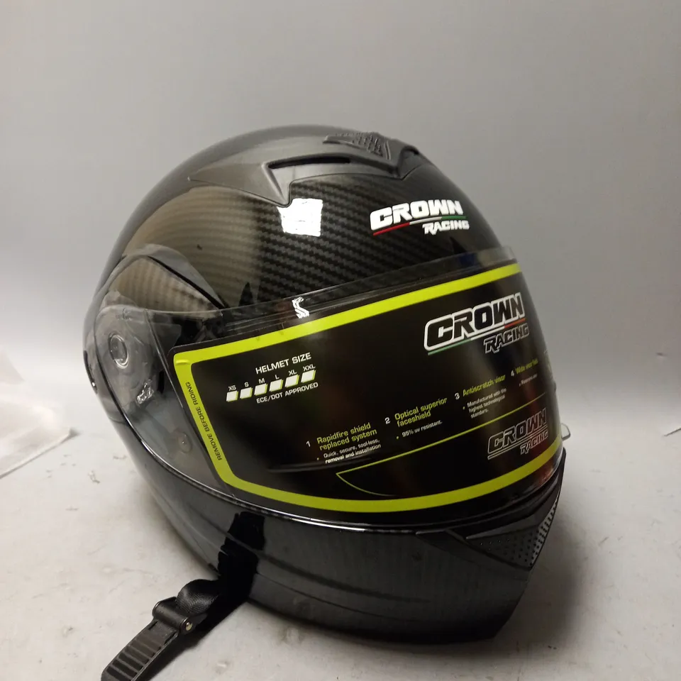CROWN RACING HELMET IN BLACK SIZE XL