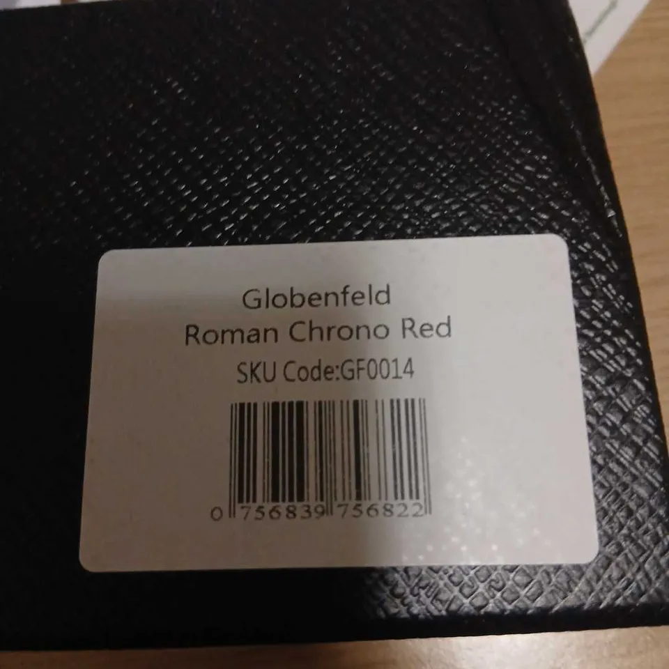 GLOBENFELD ROMAN CHRONO RED WATCH – BOXED (GF0014)