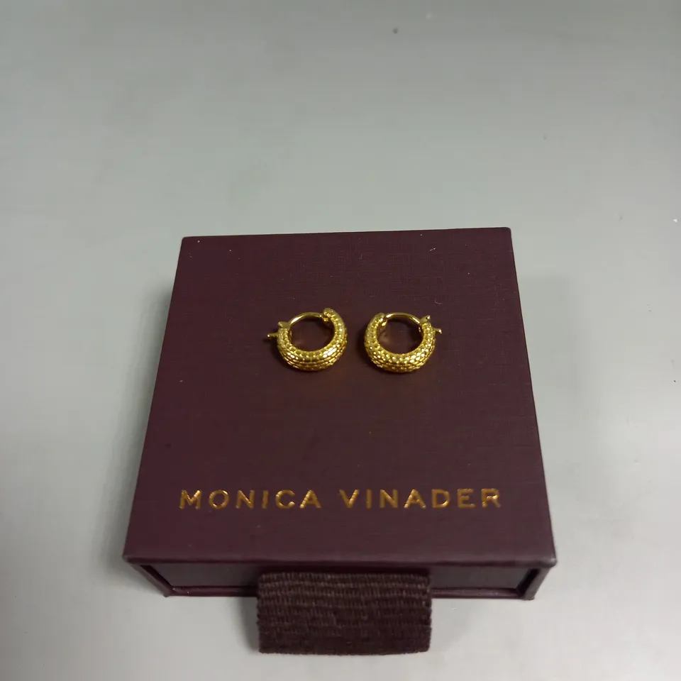 MONICA VINADER HEIRLOOM HUGGIE EARRINGS