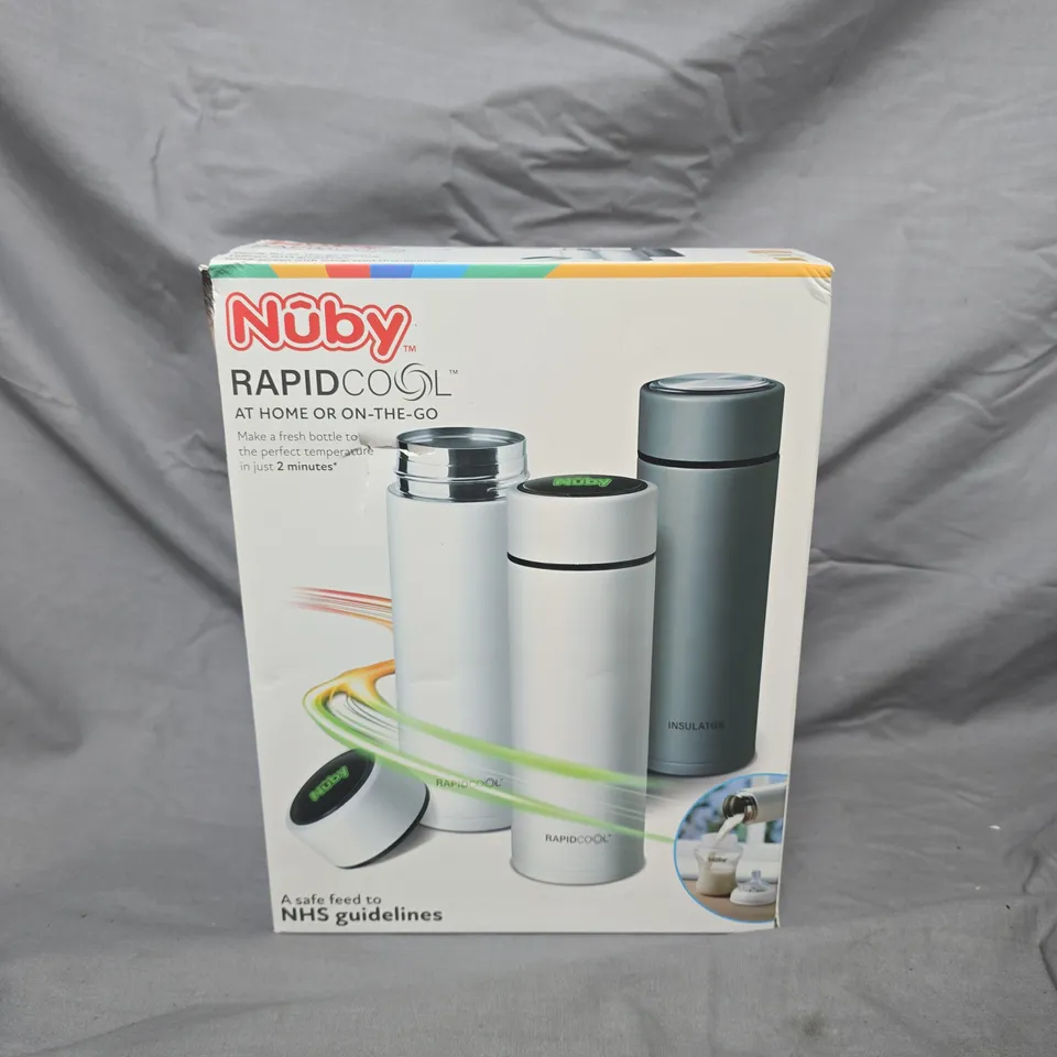 BOXED AND SEALED NUBY RAPIDCOOL BABY FEEDING KIT – INSULATED FLASK & DISPENSERS