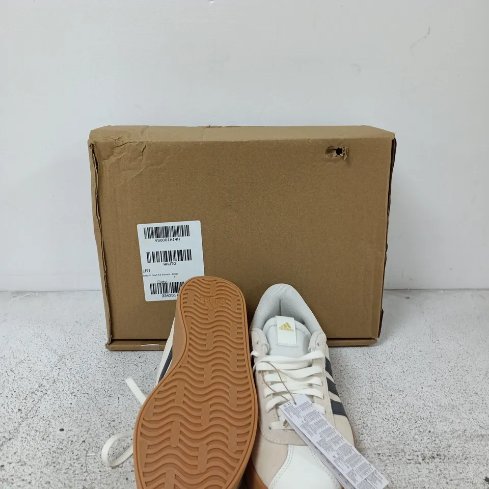 ADIDAS SPORTSWEAR WOMENS VL COURT 3.0 TRAINERS - BEIGE SIZE UK 8