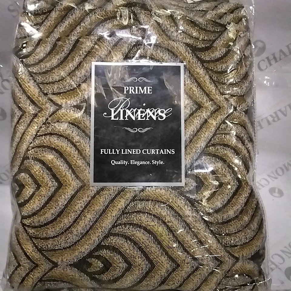 BAGGED PRIME LINENS FULLY LINED CURTAINS ANNELISE POLYESTER PAIR 229CM X 229CM APPROX
